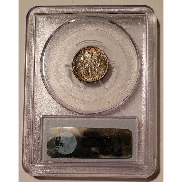 1958 D Roosevelt Dime MS66 FB PCGS Nicely Toned - Picture 2 of 4